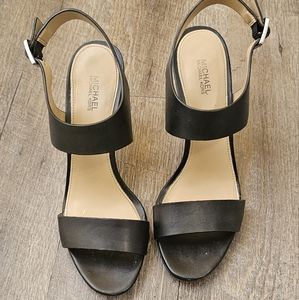 Michael Kors thick strap heel pumps